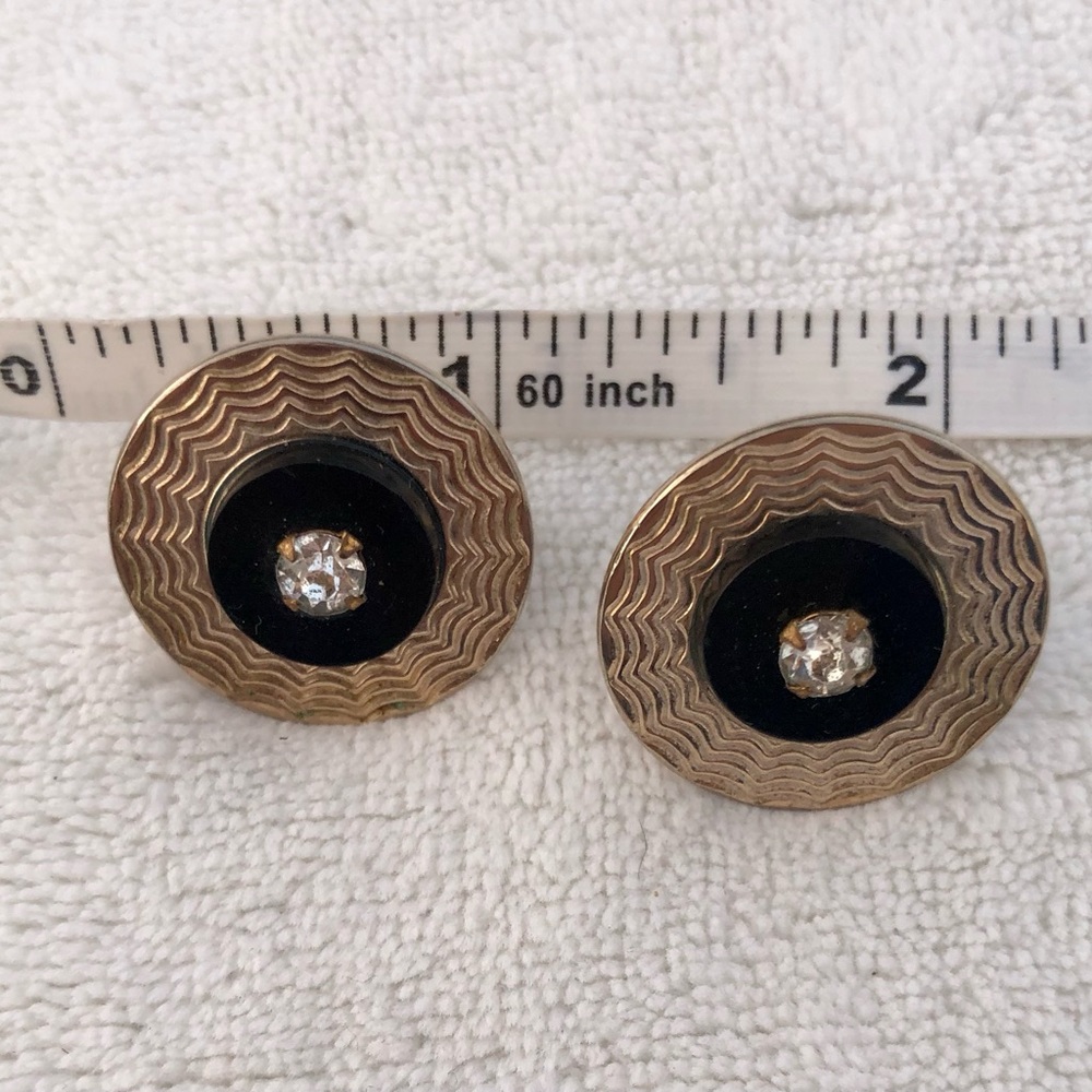 Coro Antique Gold Tone Screw Back Earrings